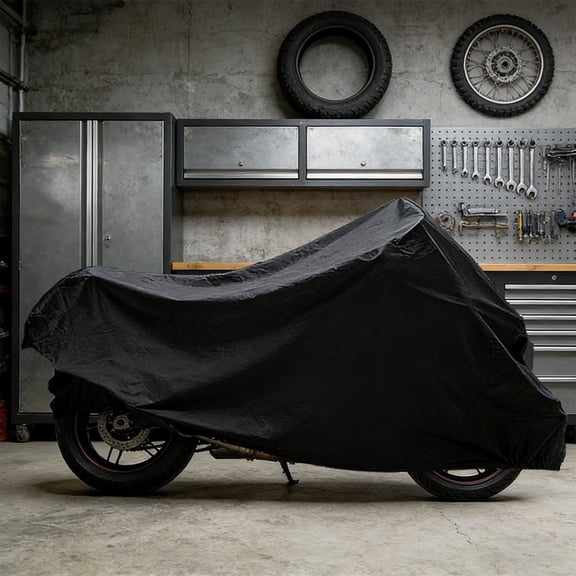 Motorcycle Cover Waterproof Sunproof Windproof Dustproof All Weather Protection with Storage Bag | Universal Fit for Outdoor Indoor Parking | 1-Pack, 240x140cm