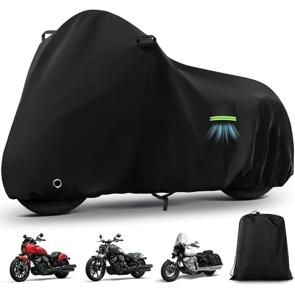 Motorcycle Cover Waterproof for Yamaha R1 R3 R6 R7 R9, Heavy Duty Outdoor Sun Rain Snow UV Dust All Weather Protection Motorbike Cover with Soft Cotton Lining & Lock Hole