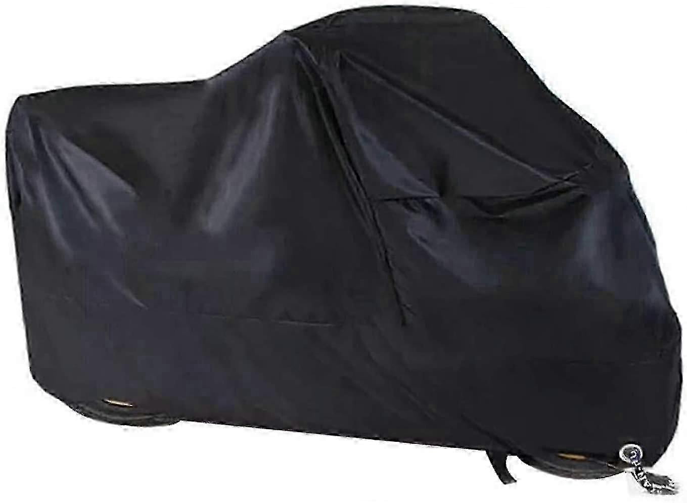 Motorcycle Cover, Winterproof Waterproof Motorcycle Tarpaulin Outdoor 190t Oxford Fabric With Lockin