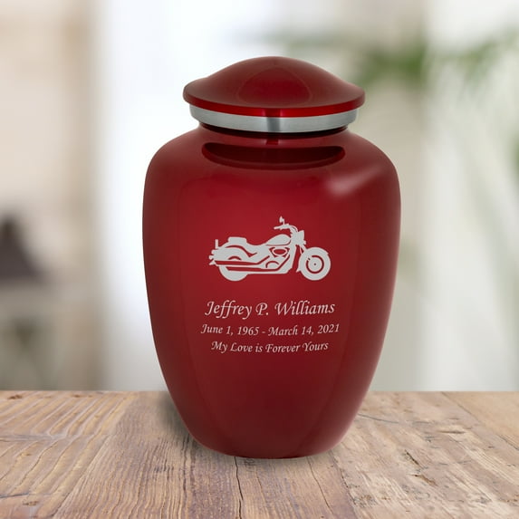 Motorcycle Cremation Urn - 6 Colors - 2 Sizes