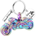 thumbnail image 1 of Motorcycle Cremation Urn Pendant Key chain, Stainless Steel Jewelry Memorial Ashes Keepsake Ashes Keepsake Urn Key Ring, 1 of 6