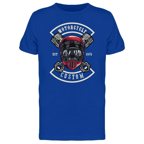 Motorcycle Custom 1975 Red T-Shirt Men -Image by Shutterstock, Male 3X-Large