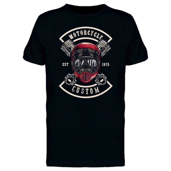 Motorcycle Custom 1975 Red Tee Men's -Image by Shutterstock