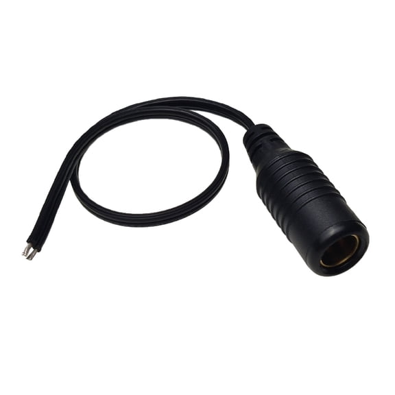 Motorcycle DIN Female Plug Adapter Cord Single Head Cable Pigtail Wire for Car Power Supply and DIY Modifications 35cm