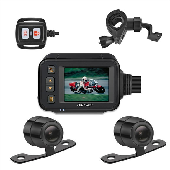 Motorcycle DVR 1080P Full HD Action Camera Recorder Front & Rearview Waterproof Motorcycle Dynamic Dash Cam ,Effortless Control