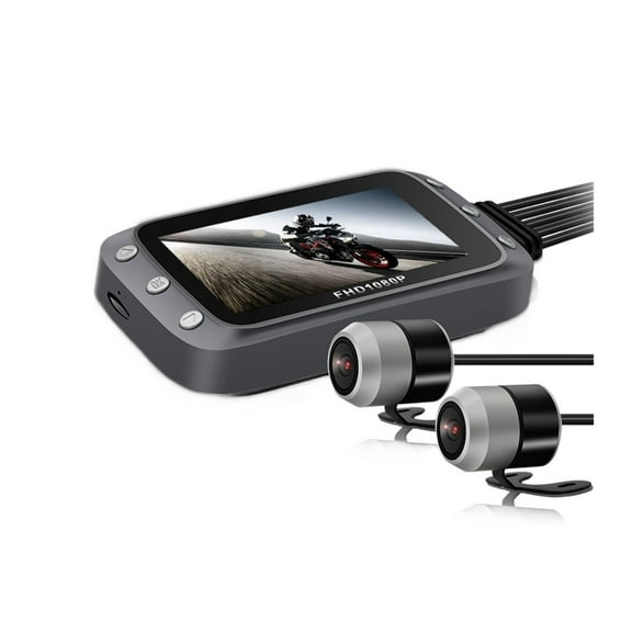 Motorcycle DVR Dash Cam 1080P+1080P Full HD Front Rear View Waterproof Motorcycle Camera GPS Logger Recorder Box ,Clear Images