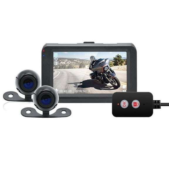 Motorcycle DVR Dash Cam 1080P Full HD Front Rear View Waterproof Motorcycle Driving Recorder Camera Logger Recorder Box ,Effortless Control