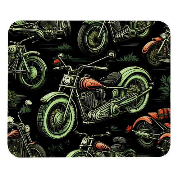 Motorcycle Desk Pad Mousepad Gaming Mouse Pad, Square 8.3x9.8 Inch Non-Slip Rubber Bottom Printed, Suitable for Office and Gaming