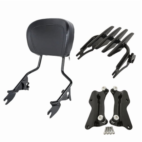Motorcycle Detachable Backrest Sissy Bar Luggage Rack For Harley Touring Road King Road Glide Street Glide 2014-2024
