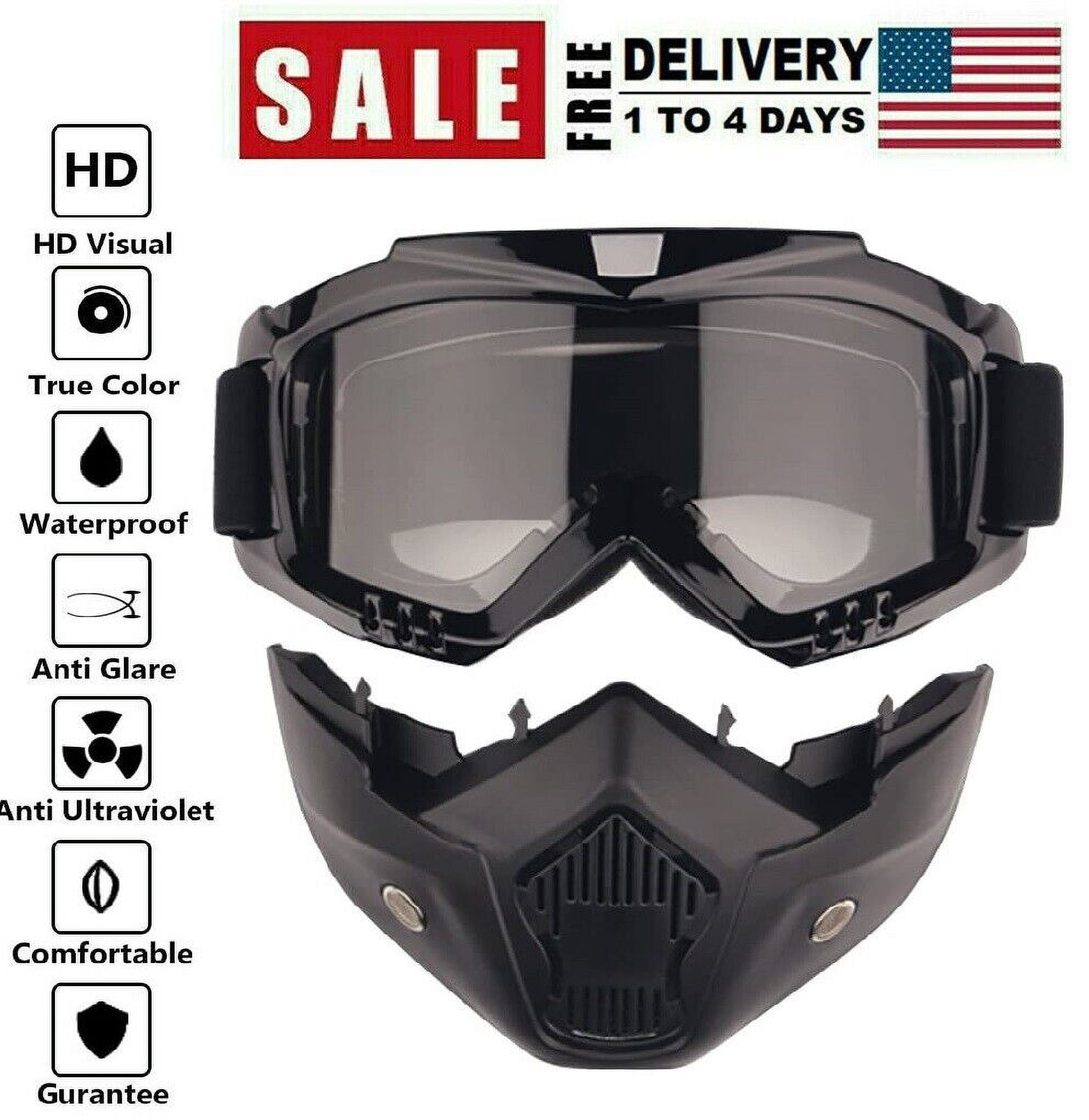 Immoono 13-Pack Motorcycle Goggles & Skull Face Masks Set - 5 Goggles, 8 Masks | Dustproof, Windproof - View #10