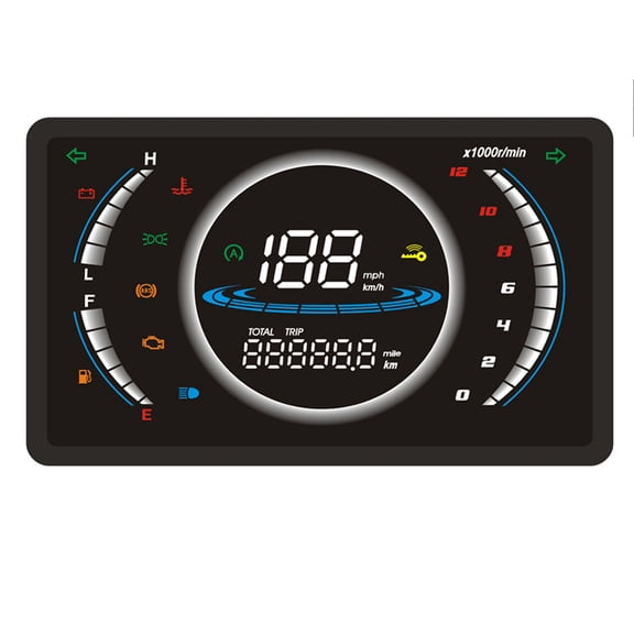 Motorcycle Digital Speedometer For Yamaha NMAX 2023, Multi-functional Waterproof Motorcycle Gauge Cluster-black