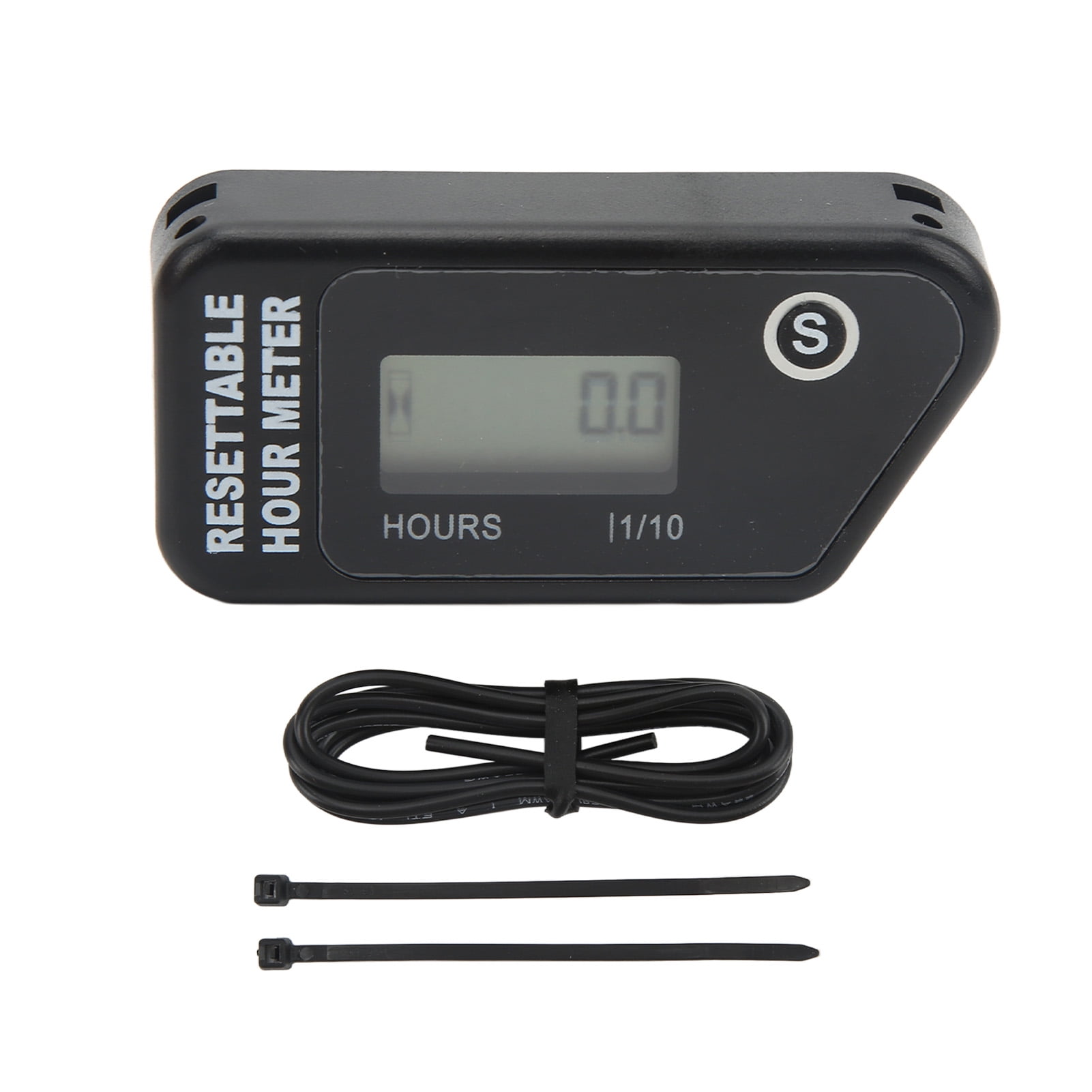Motorcycle Digital Tach Hour Meter LCD Display Timer IP68 Waterproof
