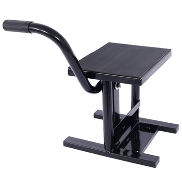 Venom Motorcycle Cruiser Adjustable Pivot Center Stand Lift – Black Steel Display Hoist