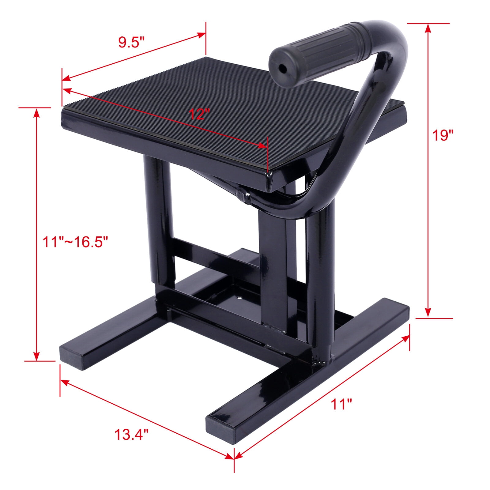 Motorcycle Dirt Bike Stands and Lifts Jack Stand Steel Lift 11"-16.5" Adjustable Height 330 LBS Load Capacity Heavy Duty Steel Black,