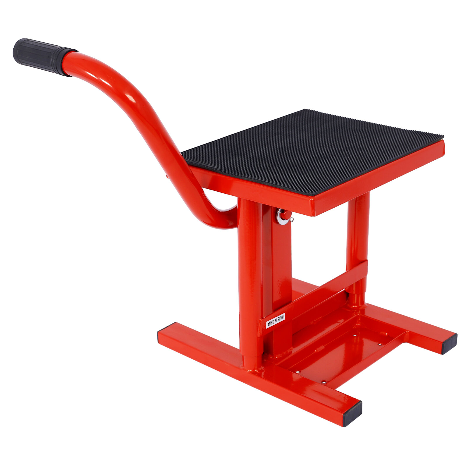 Motorcycle Dirt Bike Stands and Lifts Jack Stand Steel Lift 11"-16.5" Adjustable Height 330 LBS Load Capacity Heavy Duty Steel Red,