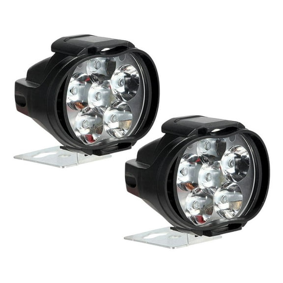 Motorcycle Driving Lights 12V 8W LED Fog Lights for ATV UTV Bike Car Truck Boat Forklift Waterproof LED Spotlights with 6 Light Beads High Low Strobe Beam Switch Universal (Black 2)