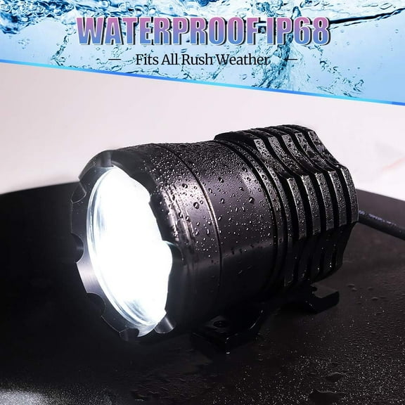 Motorcycle Driving Lights Kits, 60W Motorcycle Running SpotLights with Switch for Motorbike E-Bike ATV UTV 4X4 OffRoad