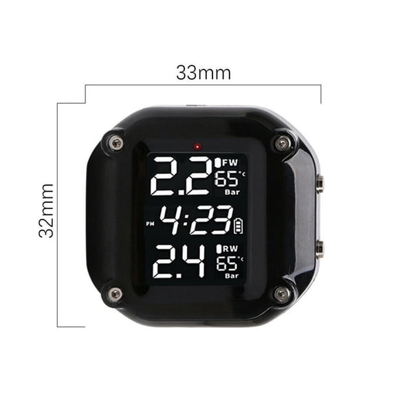 Motorcycle Electric Bike Digital Tire Tyre Pressure Monitoring System2x Sensors