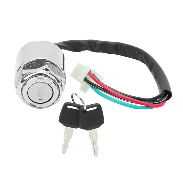 Motorcycle Electric Bike Ignition Switch Set with 2 Keys Replacement