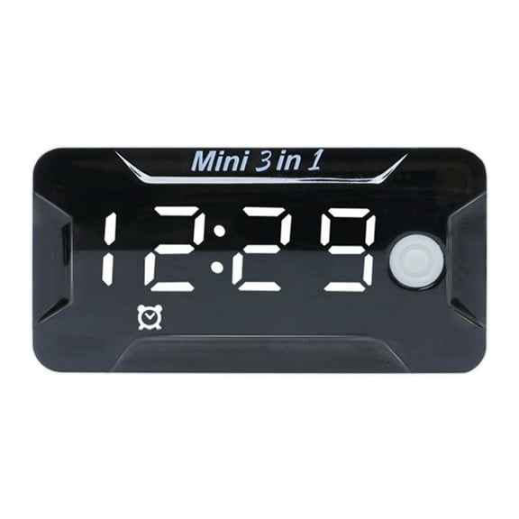 Motorcycle Electronic Clock Voltmeter Dust-proof LED Watch Digital Display for 8V-72V