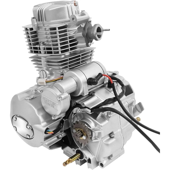 Motorcycle Engine, 250CC Engine 4 Stroke Bicycle Engine Kit Atv Motor 4-Speed Semi-Auto Transmission with Cdi Ignition Single Cylinder For 200cc 250cc ATV Models