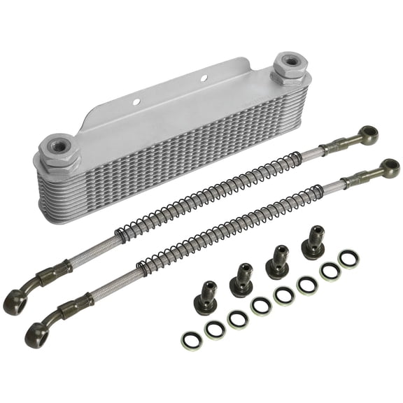 Motorcycle Engine Oil Cooler Cooling Radiator Hose Horizontal Engine Kit Replacement Part Universal for 150cc 160cc 200cc Dirt Pit Bike Offroad Taotao SSR Apollo Bosuer Xmoto Loncin Zongshen Lifan