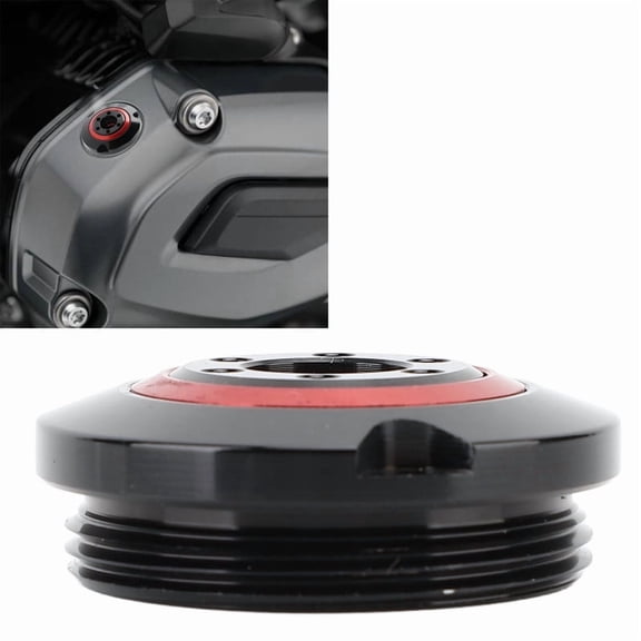 Motorcycle Engine Oil Filler Cap, Aluminium Alloy Fuel Tank Cover Caps, Gas Cap Replacementfor BM-W HP2 Endu-ro R1200GS R 1200 GS LC R1200R, Red