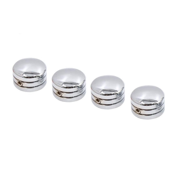 Motorcycle Engine Piston Screw Cover, For Harley Softail Ocia Sportster 883 1200 72 X48 750 (Pack 4)(Silver)