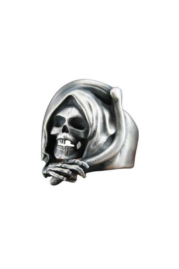 Motorcycle Enthusiast's Choice: 925 Sterling Silver Skeleton Rider Ring (10)