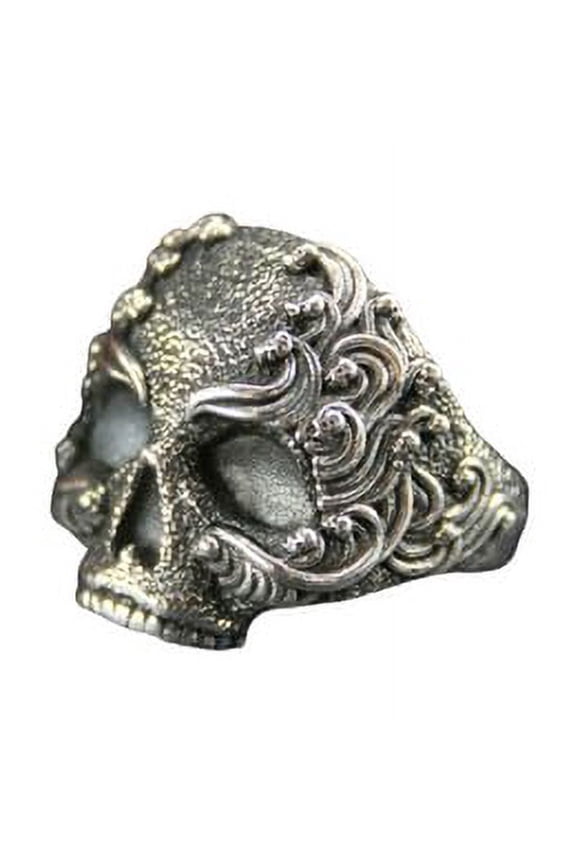 Motorcycle Enthusiast's Choice: 925 Sterling Silver Skeleton Rider Ring | 12.5