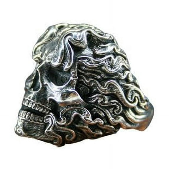 Roarsilver Motorcycle Enthusiast's Choice: 925 Sterling Silver Skeleton Rider Ring | 7.5