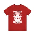thumbnail image 1 of Motorcycle Enthusiasts and Beard Lovers, Fun Motorcycle Beard T-Shirt Gift, 1 of 4