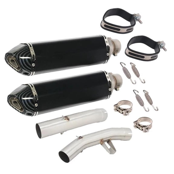 Motorcycle Exhaust Full System Double Link Pipe Slip On For Yamaha FJR1300 FJR 1300 2001-2022 Modified Muffler