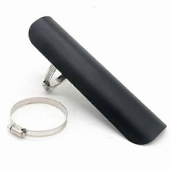 Motorcycle Exhaust Heat Shield Straight Cover Muffler Exhaust Heel Guard (Black)