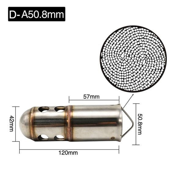 Motorcycle Exhaust Insert Component 51mm 60mm Muffler Insert Back Pressure