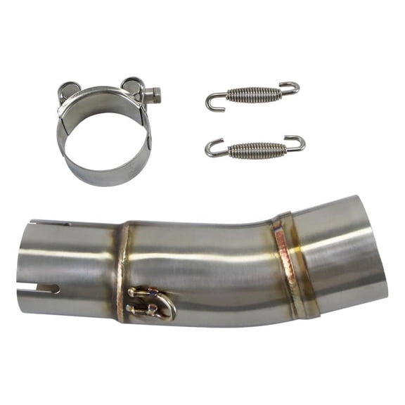 Motorcycle Exhaust Mid Pipe with Clamps Compatible with Ninja 400 2017-2022 Compatible with Ninja 250 300 Z400 650 2017-2022 Kawasaki EX250 EX300 Z250 Z300,Exhaust Pipe Muffler Adapter Connect Pipe