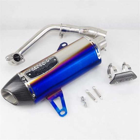Motorcycle Exhaust Pipe Carbon Fiber Muffler With Heat Shield Cover Slip-on For Yamaha XMAX300 XMAX250 400