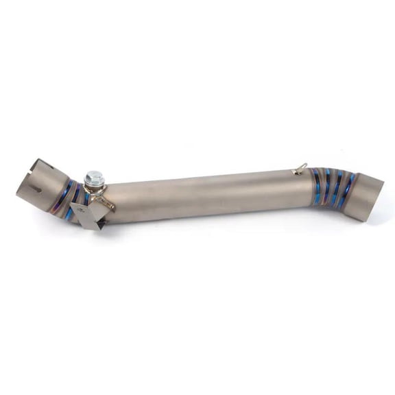 Motorcycle Exhaust Pipe Muffler Bend Middle Link Tube Slip-On For Kawasaki ZX10r ZX-10R 2011-2020 Titanium Alloy