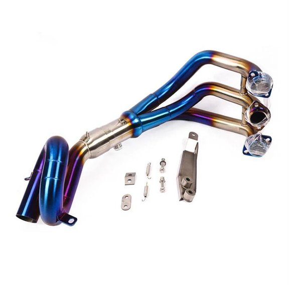 Motorcycle Exhaust Pipe Muffler Titanium Alloy Stainless Steel Exhaust Link Pipe Parts For Yamaha MT-09 FZ09