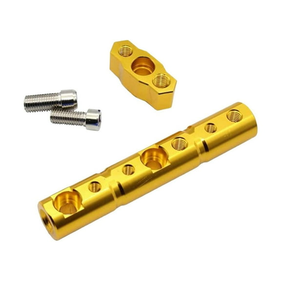 Motorcycle Extend Adapter Holder Crossbar Extension Bracket Support Bar CNC Motorcycle Expander Bar Extension Rod Mounting Bracket Bracket Yellow