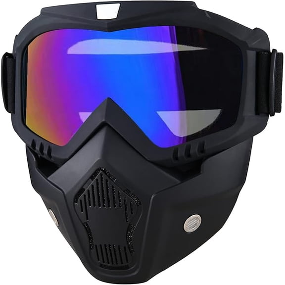 Motorcycle Face Mask Full Face,Dirt Bike Goggles Motocross, ATV, Offroad, Riding Racing Goggles for Men Women