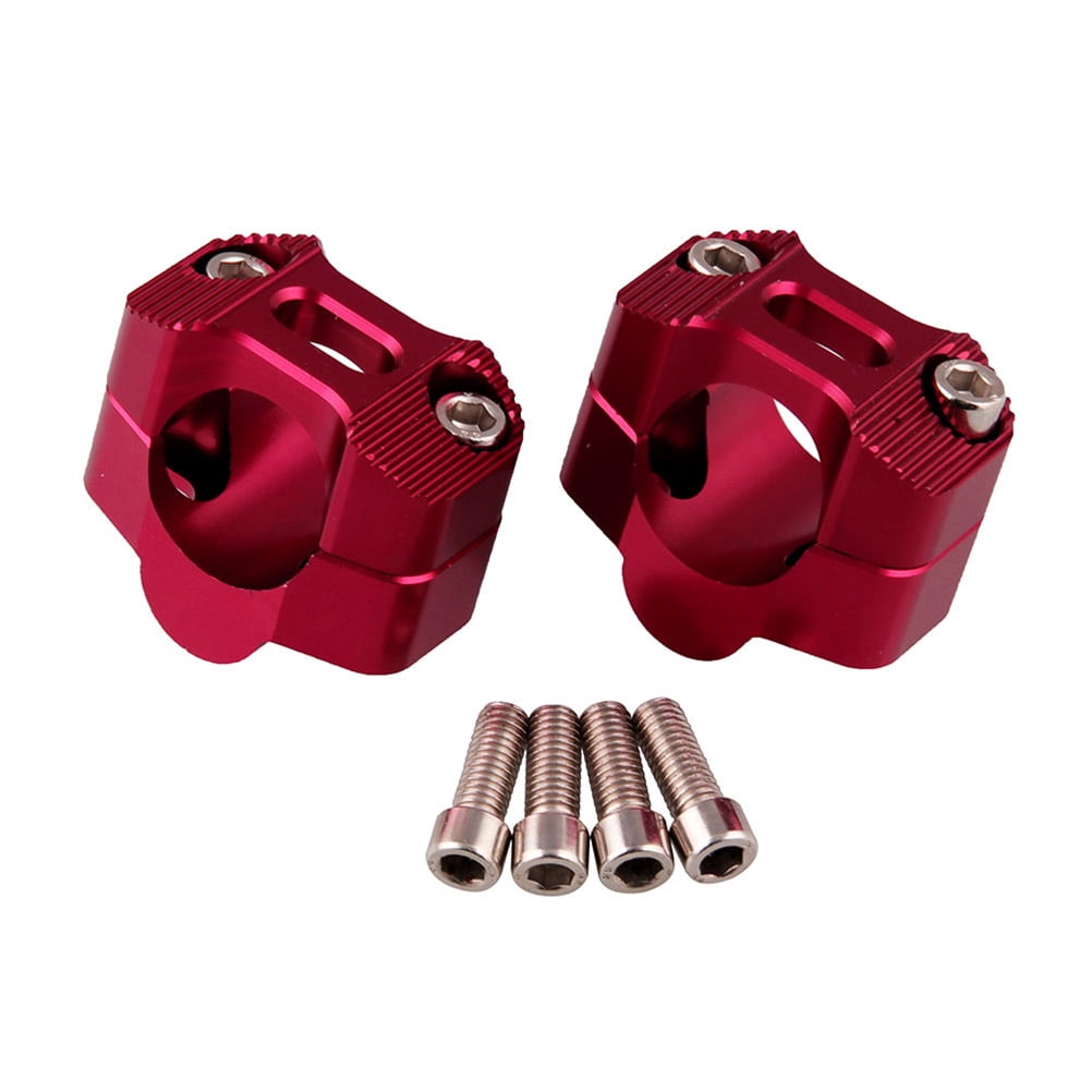Motorcycle Handlebar Risers CNC Aluminum 1 Pair Red 1 1/8 Inch 28mm ...