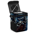 thumbnail image 1 of Motorcycle Foldable Car Garbage Can with Lid, Leak-Proof, and Hanging Storage Bag - Trash Can for Car, Car Trash Bin, Mini Trash Can, 1 of 6