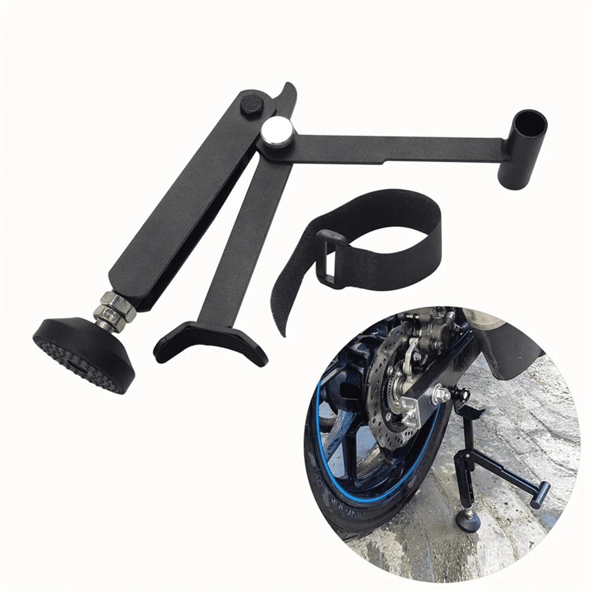 Motorcycle Folding Lifting Support Frame Foldable Lift Stand Stable