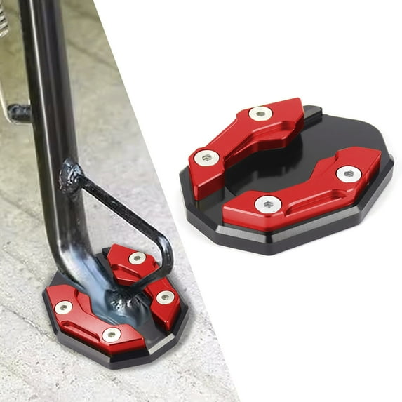 Motorcycle Foot Support Pad Aluminum Alloy | Anti-Slip Wide Base Pedal | Universal Kickstand for Motorcycles Bicycles | Corrosion Resistant | 7.4x5.8x1.4cm | 1 Pack