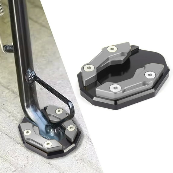 Motorcycle Foot Support Pad Aluminum Alloy | Anti-Slip Wide Base Pedal | Universal Kickstand for Motorcycles Bicycles | Corrosion Resistant | 7.4x5.8x1.4cm | 1 Pack