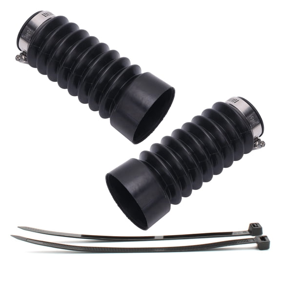 Motorcycle Fork Shock Covers for CMX500 and CM300, Black Rubber Bellows Gaiters That Cover the Visible Front Fork Suspension Area from Grime