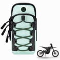 thumbnail image 1 of Motorcycle Front Frame Bag - Waterproof Nylon Battery Cover Storage for Surron & Ultra Bee Electric Dirt Bikes, Ebike Phone & Tool Pouch with Elastic Strap(Green), 1 of 7