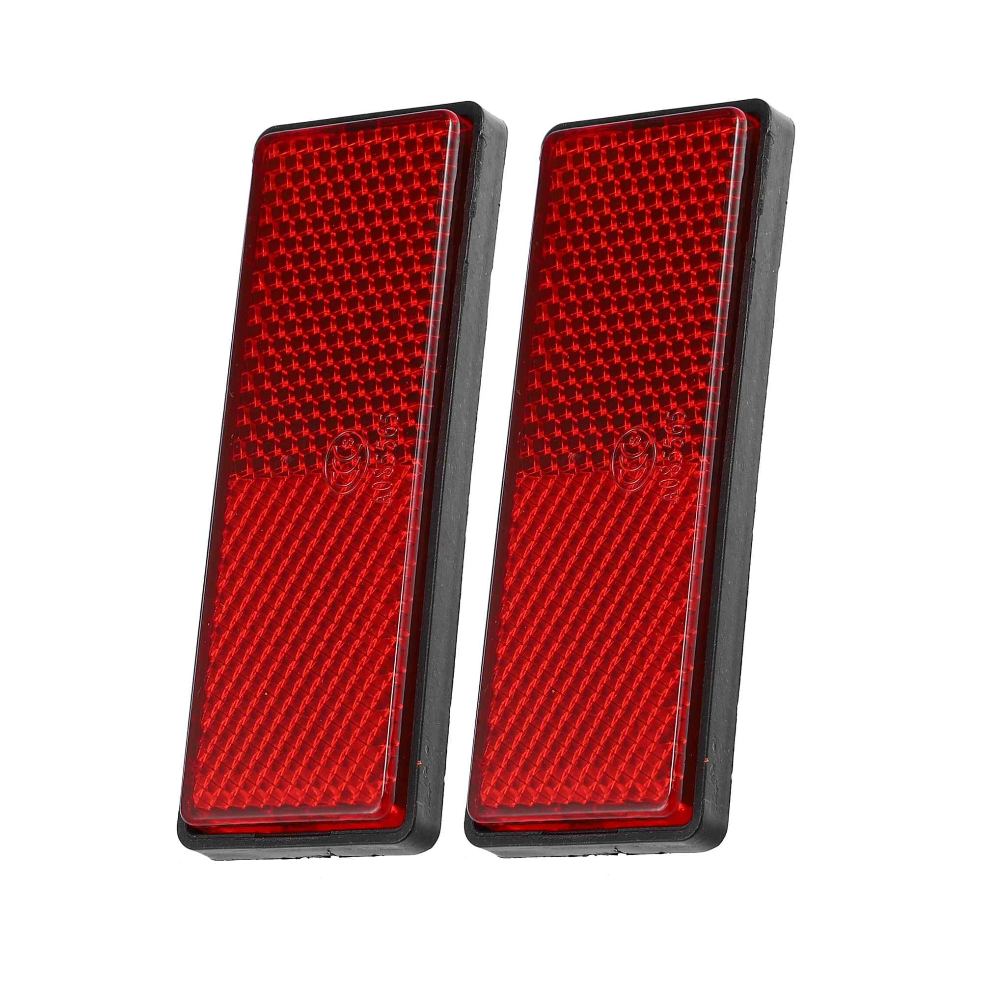 Motorcycle Front Lower Fork Reflector Sticker Rear Saddlebag Reflective Cover Universal Red 2 Pcs