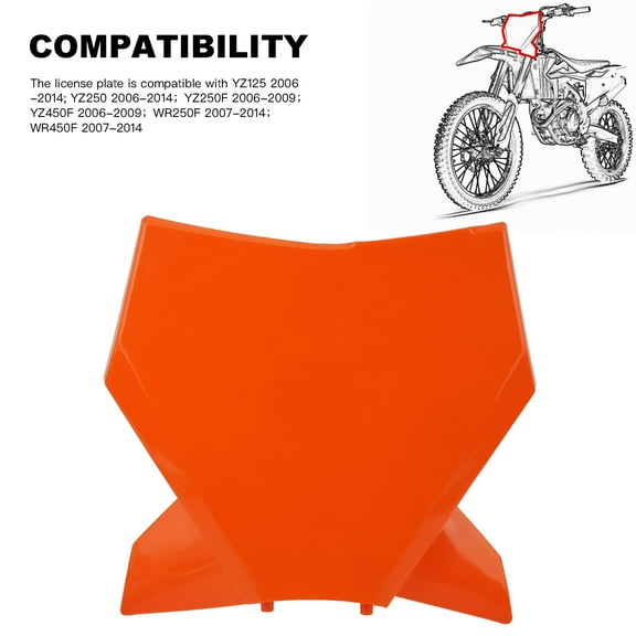 Motorcycle Front Number Plate for KTM SX SX-F XC XC-F 125 250 300 350 450 2023 2024 Plastic Cover Motocross Enduro Dirt Bike